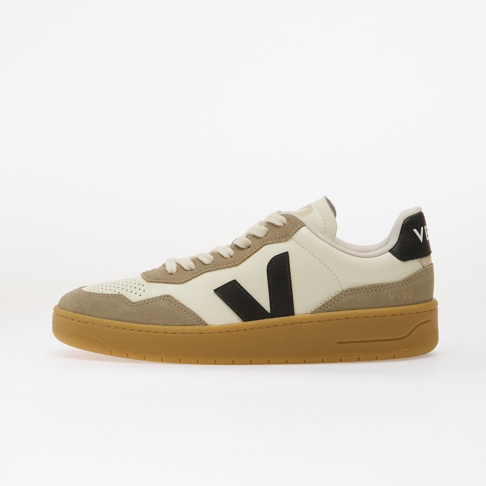 Tenisky Veja V-90 O.T. Leather Pure/ Black/ Natural EUR 46