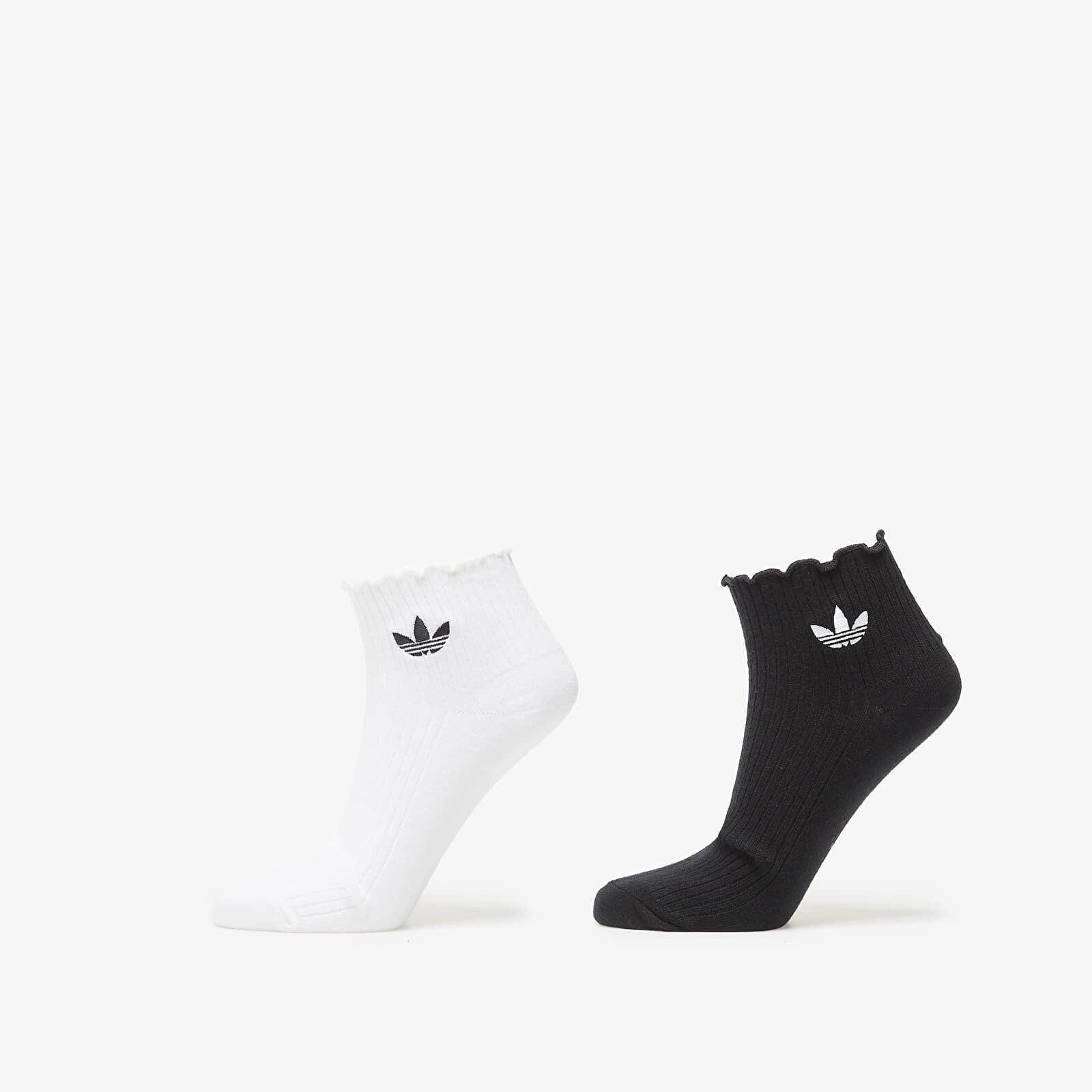 Ponožky adidas Ruffle Quarter Socks White/ Black S