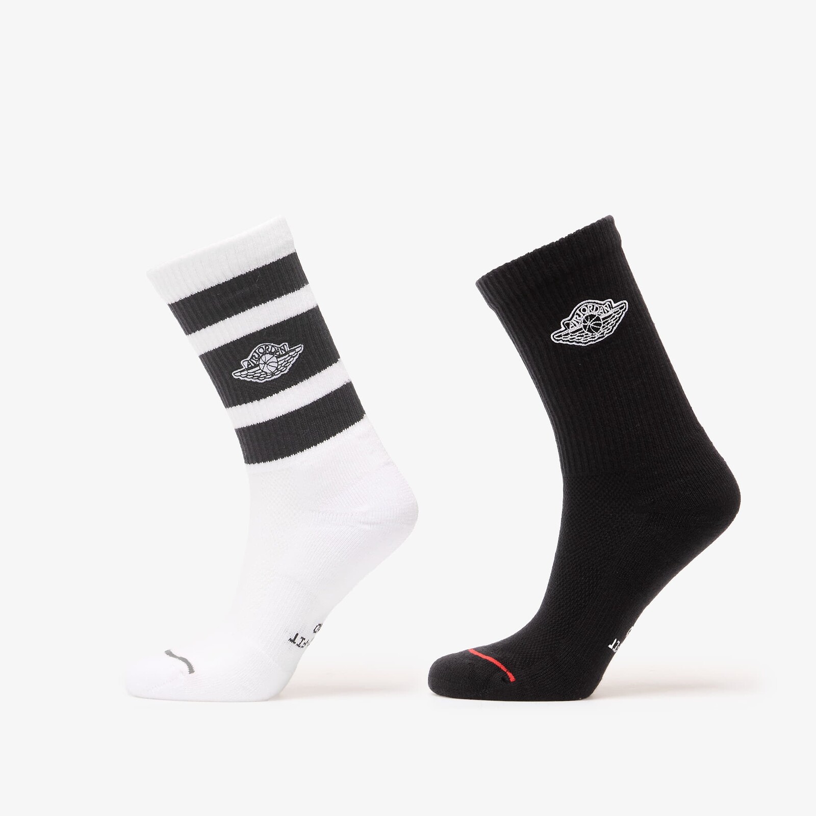 Ponožky Jordan Everyday Elevated Crew Socks 2-Pack White/ Black/ White L