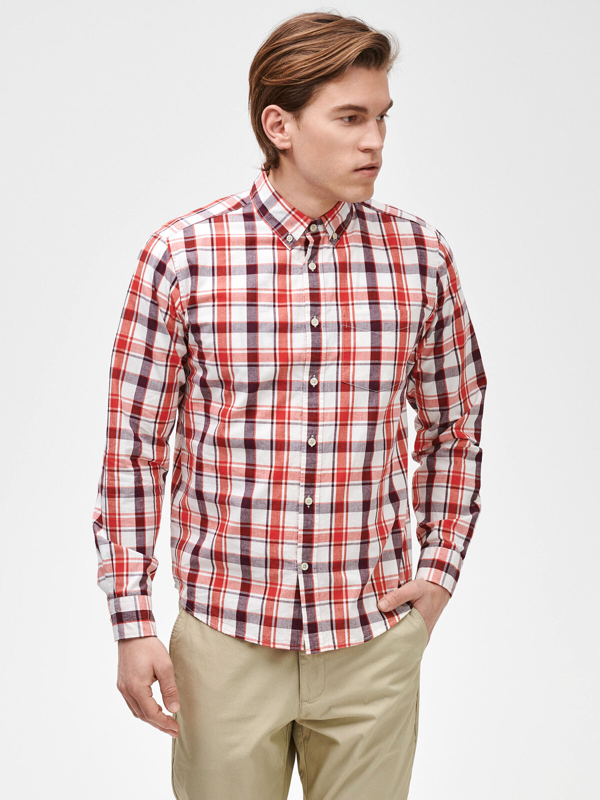 GAP Shirt v-fa 20 untucked ls poplin - Mens