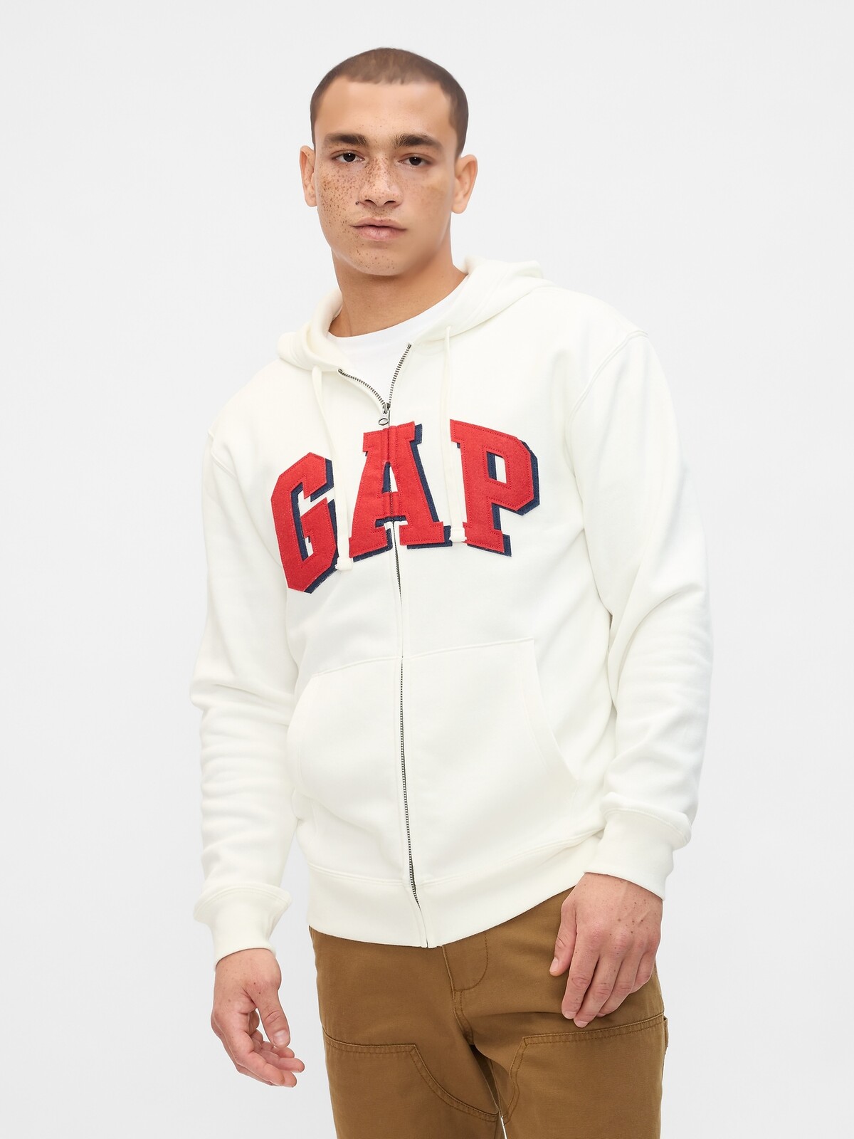 GAP Zipper Sweatshirt with Logo - Mens