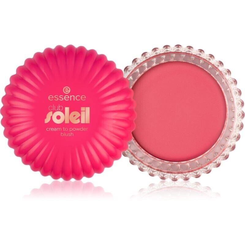 essence club SOLEIL krémová lícenka s púdrovým efektom odtieň 01 Guava Sunset 8.5 g