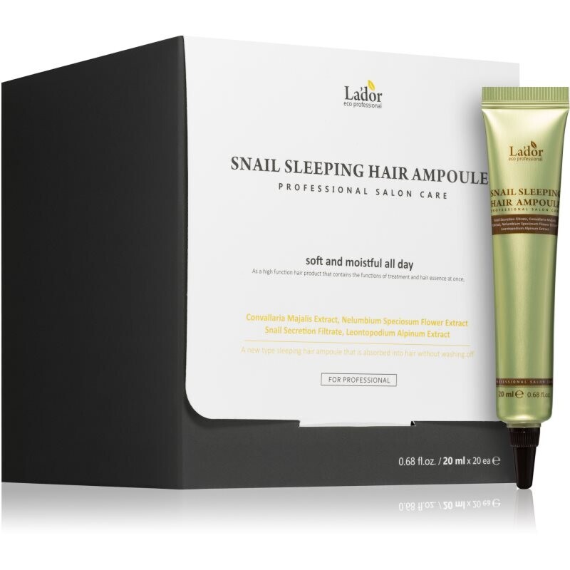 La'dor Snail Sleeping Hair Ampoule nočné ampuly pre zdravé a krásne vlasy 20x20 ml