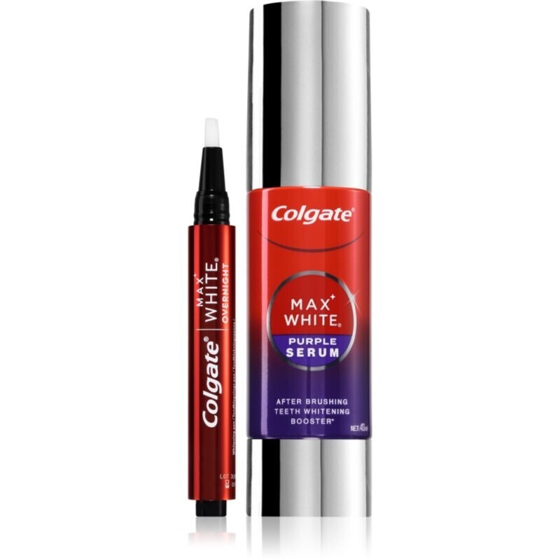 Colgate Max White Pen + Purple Serum Set bieliaca sada na zuby