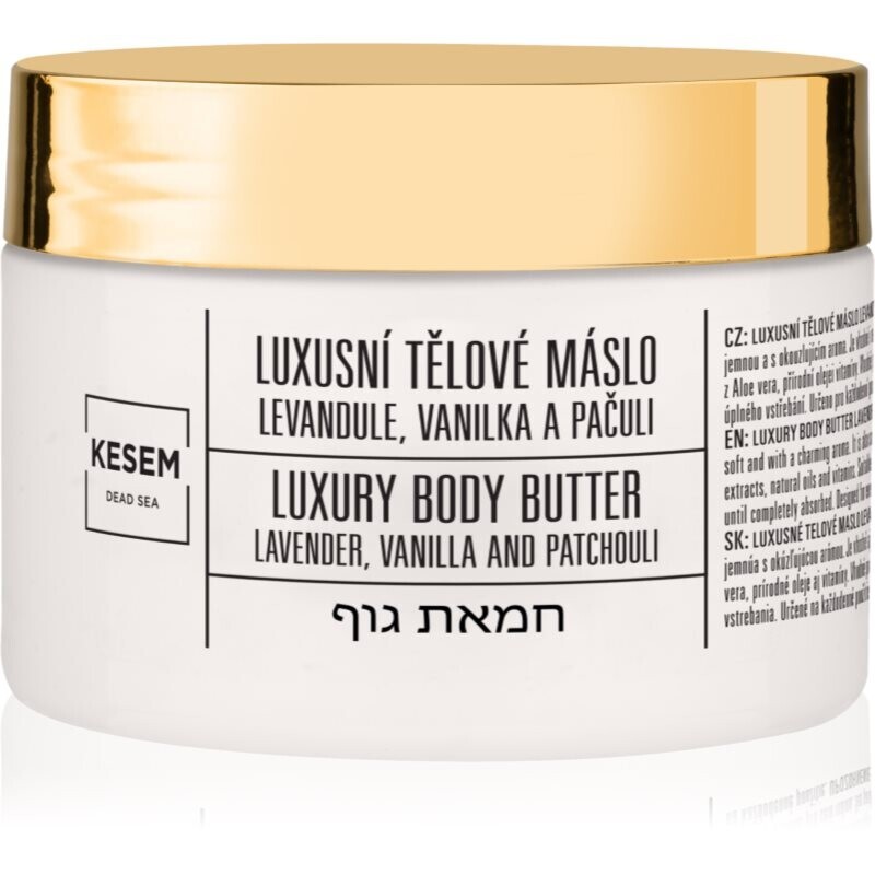 KESEM Luxury Body Butter Lavender, Vanilla & Patchouli telové maslo levandule, vanilka a pačuli 350 ml