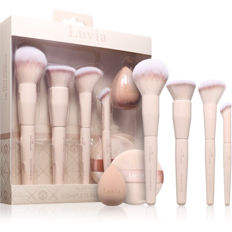 Luvia Cosmetics Complete Face Set Nude Aura sada štetcov