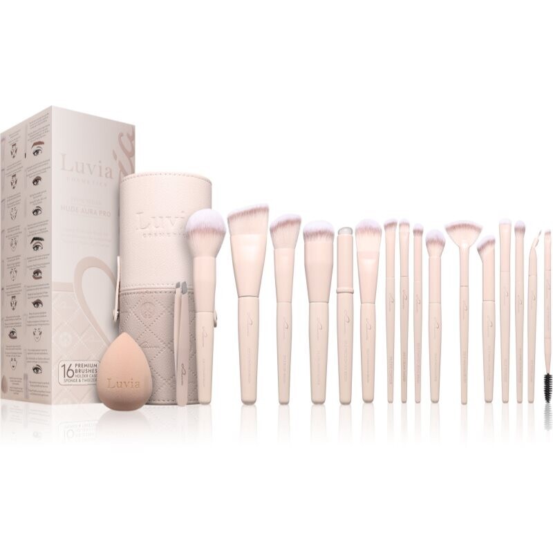 Luvia Cosmetics Nude Aura Pro sada štetcov s puzdrom