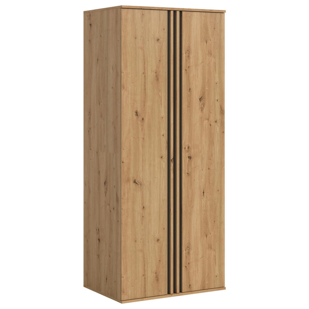 Livetastic SKRIŇA S OTOČNÝMI DVERAMI, antracitová, dub artisan, 80/192/56 cm