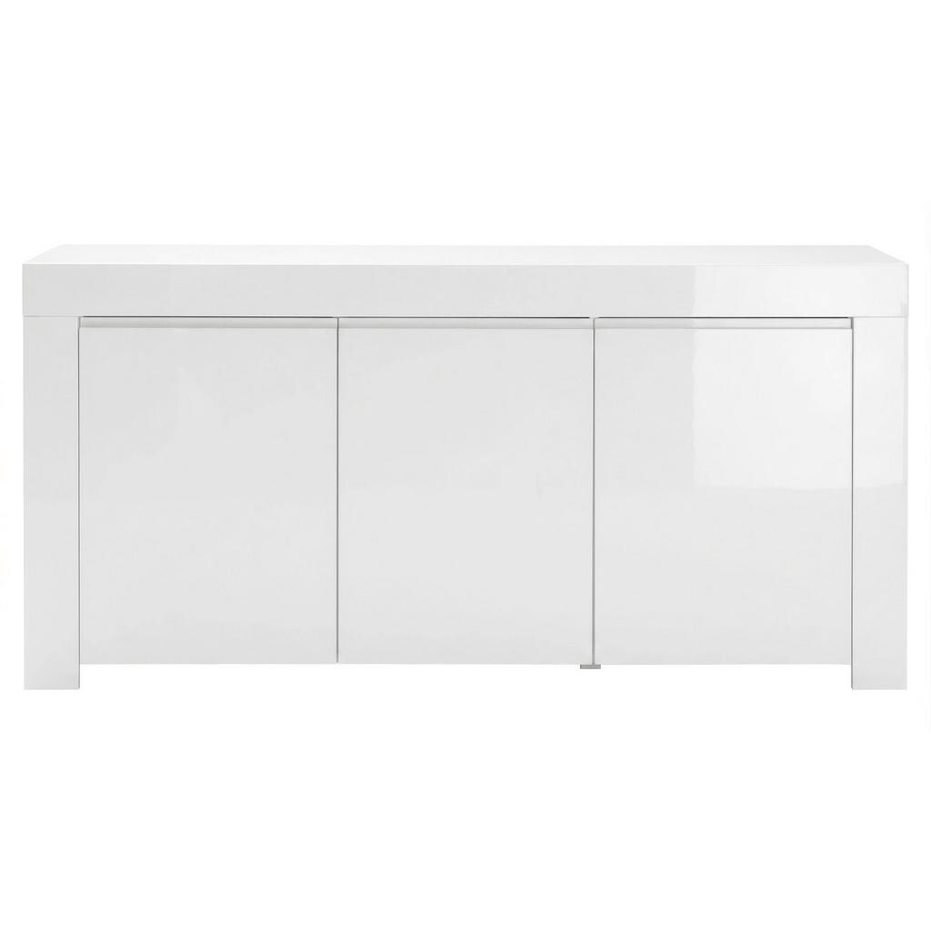 MID.YOU ŠIROKÁ KOMODA, biela s vysokým leskom, 160/84/50 cm