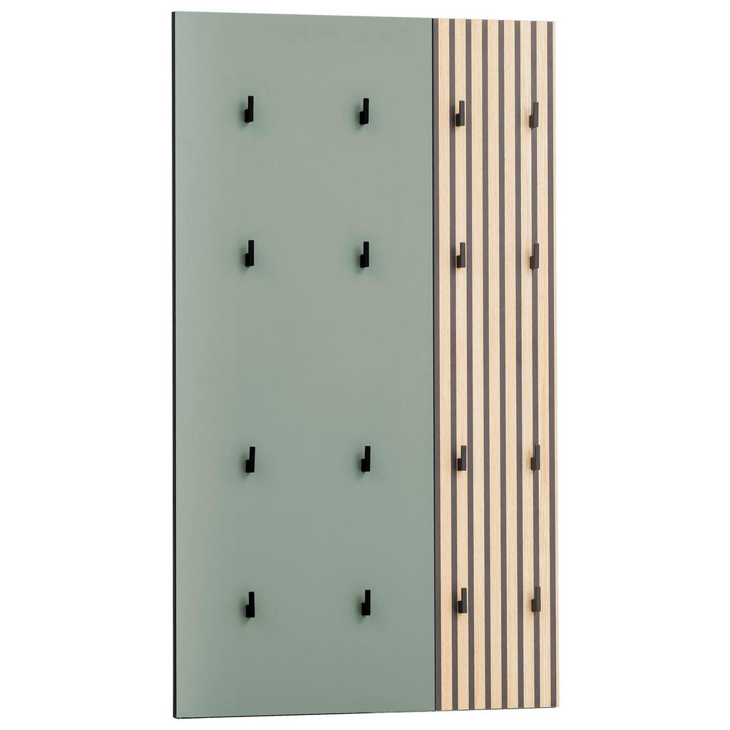 MID.YOU VEŠIAKOVÝ PANEL, zelená, farba duba, 73,5/109/2,6 cm