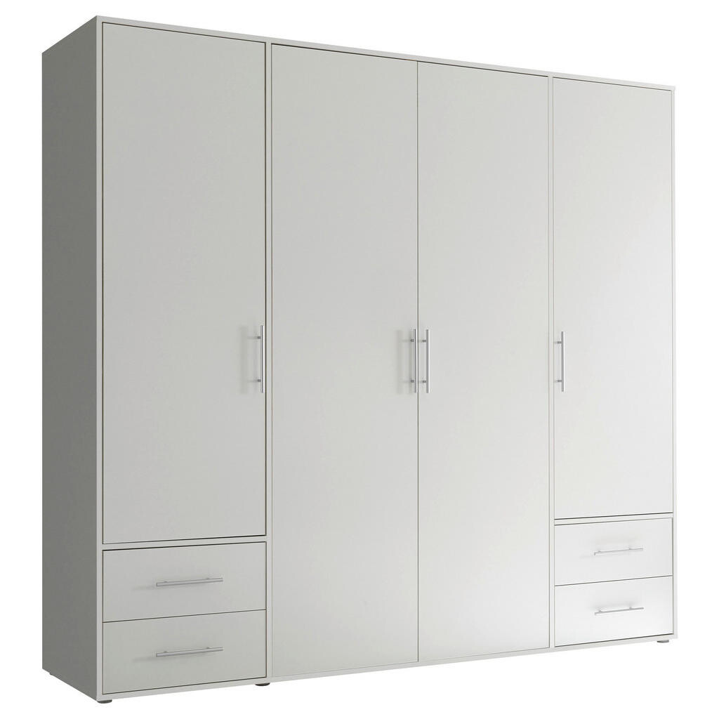 Carryhome SKRIŇA S OTOČNÝMI DVERAMI, biela, 206/195/60 cm