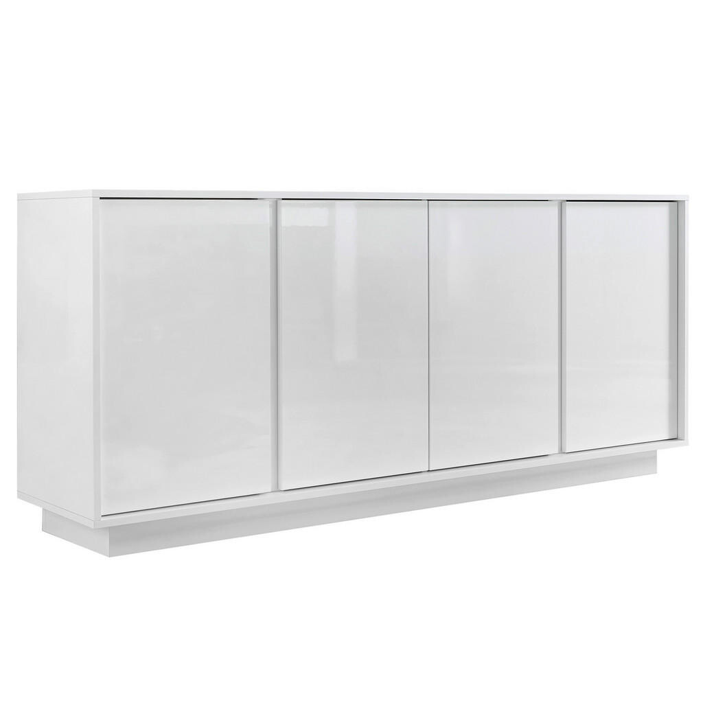 MID.YOU ŠIROKÁ KOMODA, biela s vysokým leskom, 180/79/43 cm