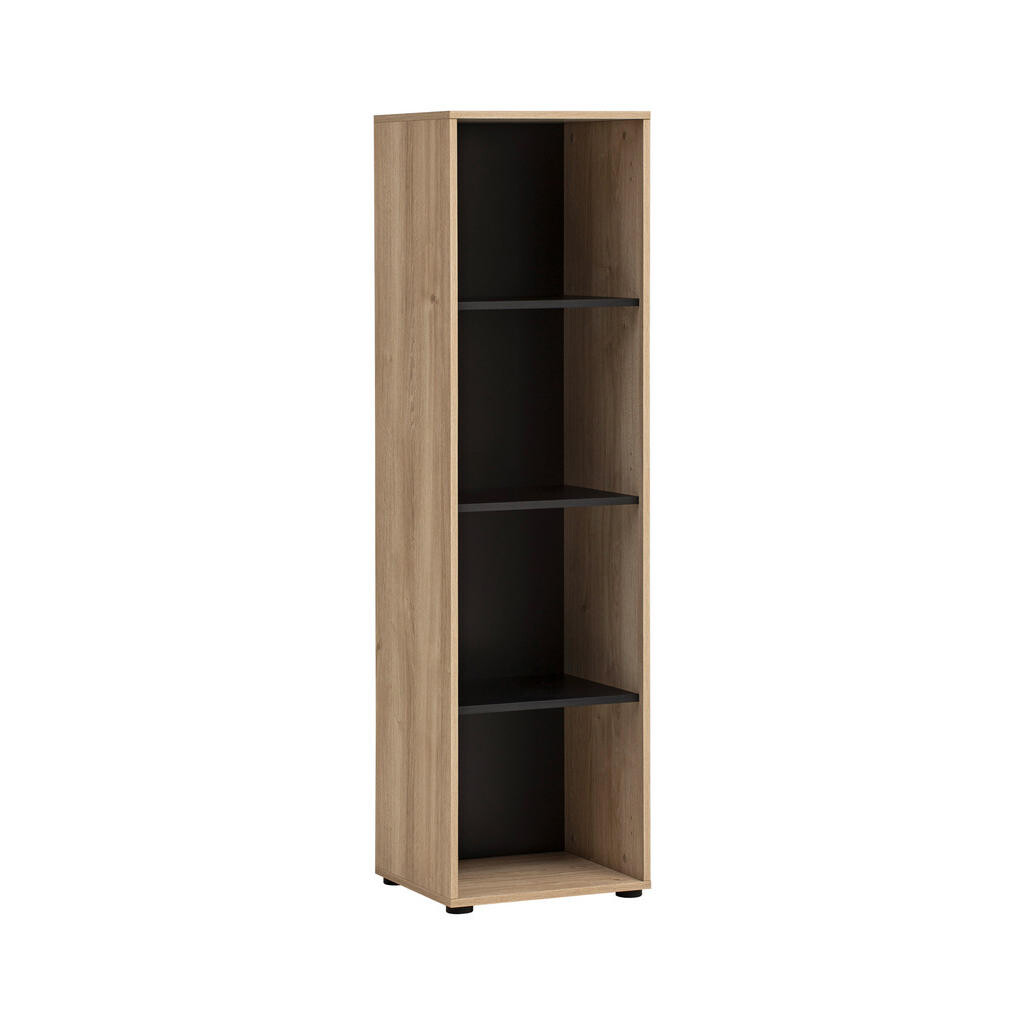 MID.YOU REGÁL NA ŠANÓNY, čierna, farba duba, 44,8/163,6/41 cm