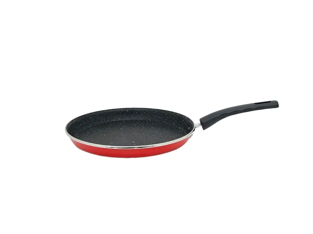 METALAC Granite induction, smaltovaná panvica na palacinky, červená