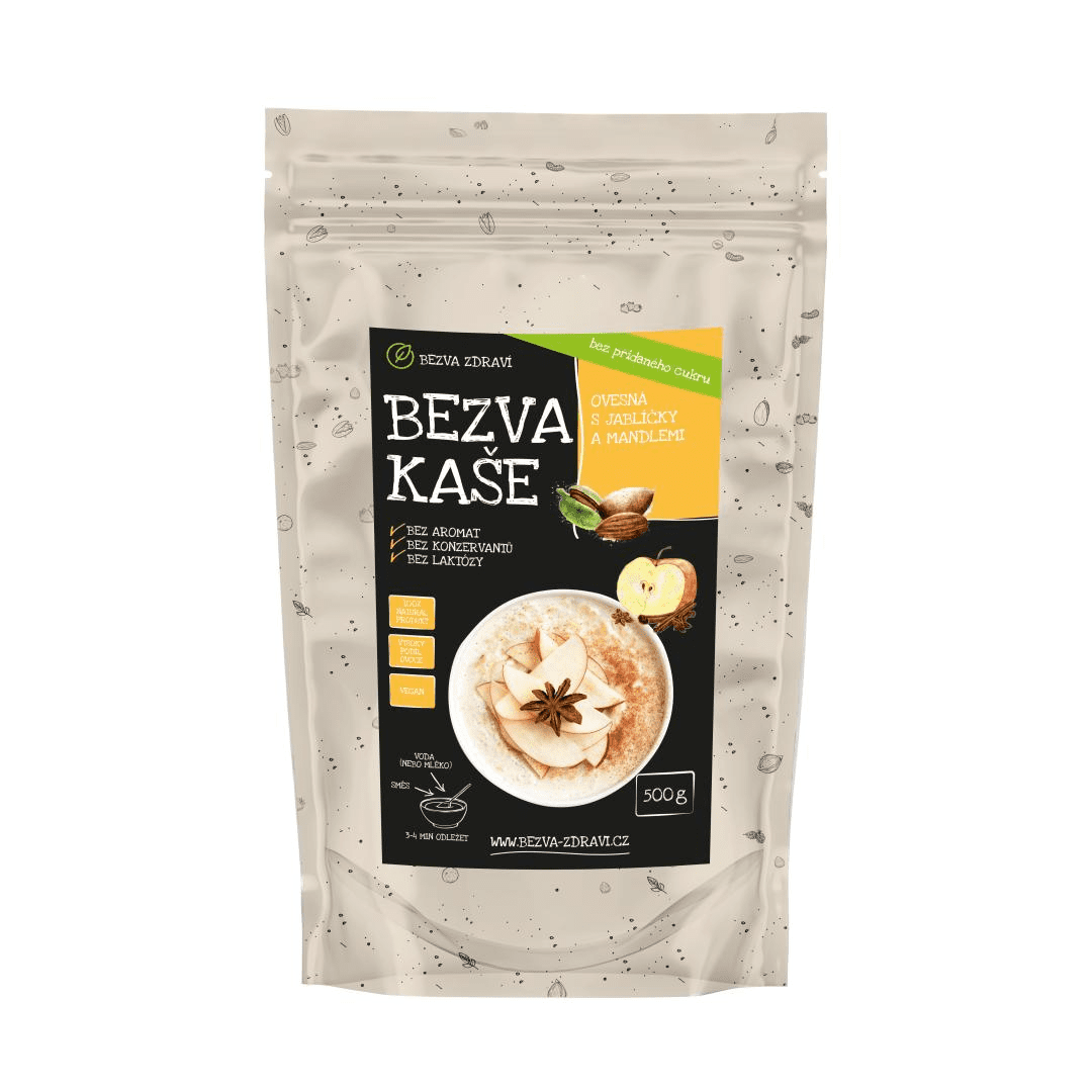 BEZVA MÜSLI Ovsená kaša s jabĺčkami a mandľami 500 g