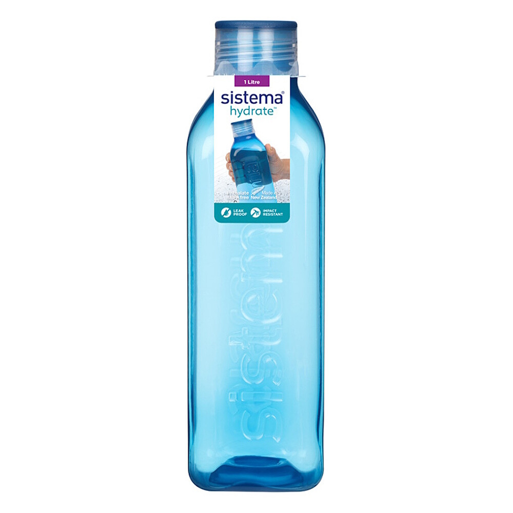 SISTEMA Hydrate fľaša square skrutkovacia modrá 1000 ml