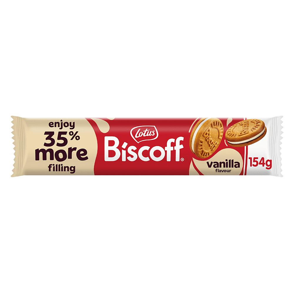 BISCOFF Sušienky plnené krémom s vanilkovou príchuťou 154 g
