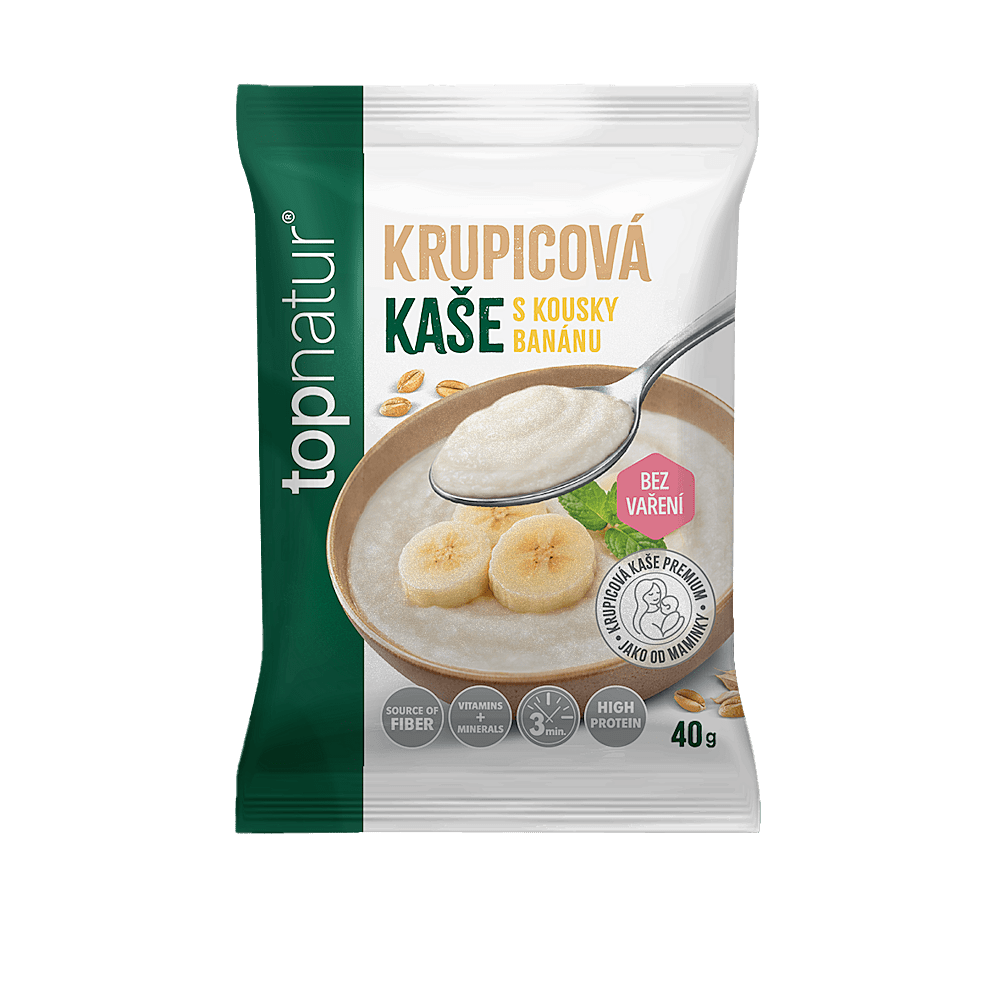 TOPNATUR Krupicová kaša banán 40 g