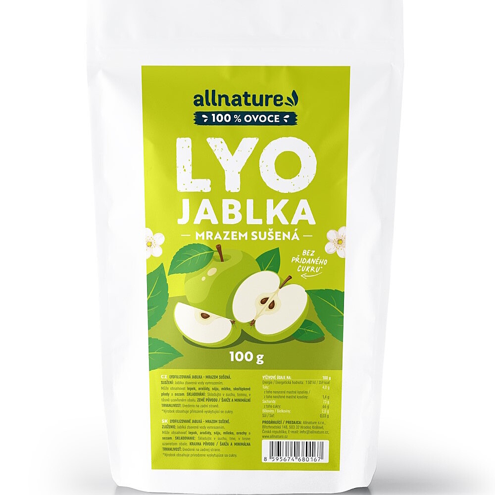 ALLNATURE Jablká sušené mrazom 100 g