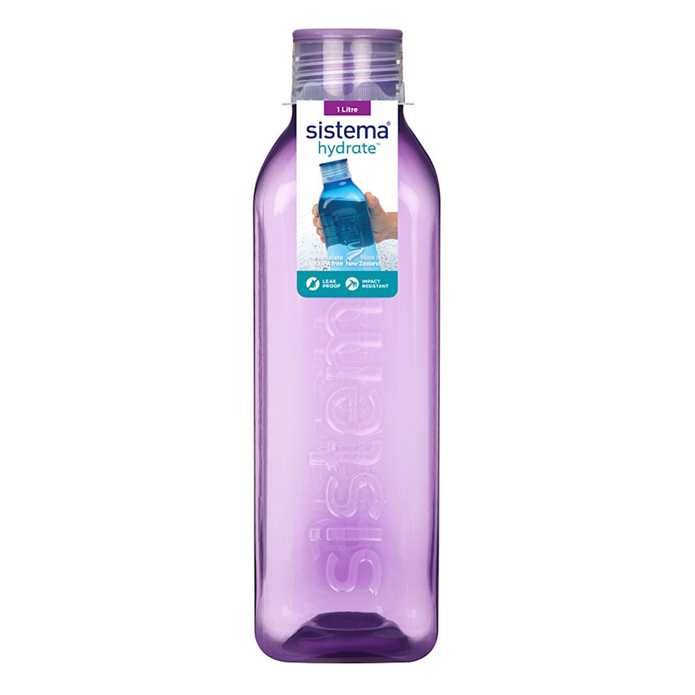 SISTEMA Hydrate fľaša square skrutkovacia fialová 1000 ml