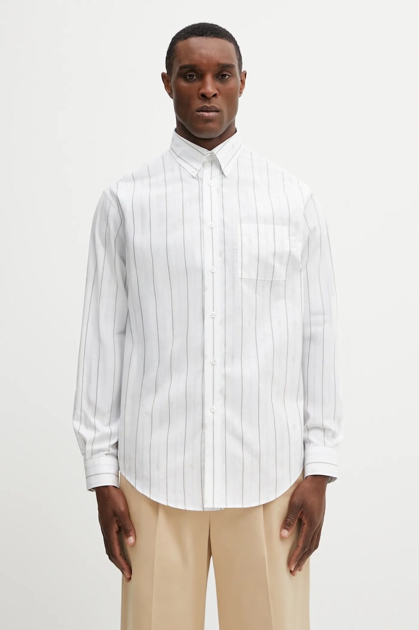Drôle de Monsieur Bavlnená košeľa Drôle de Monsieur Chemise Rayée Monogramme