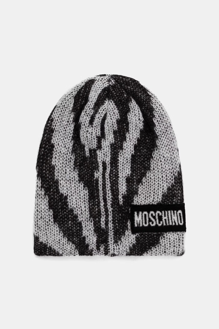 Moschino čiapka beanie dámska s prímesou vlny