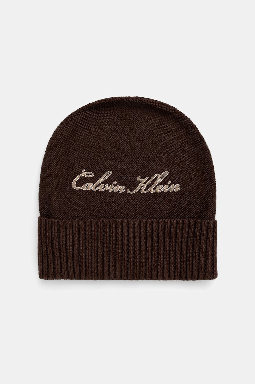 Calvin Klein čiapka beanie pánska bavlnená