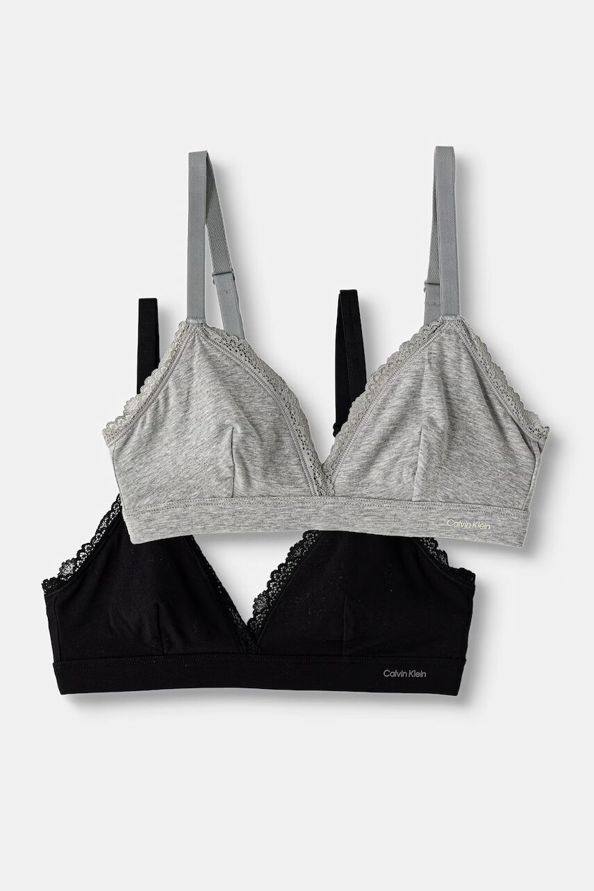 Calvin Klein Underwear trojuholníková podprsenka bavlnená s elastanom 2-pak