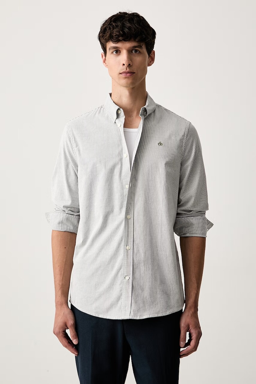 Scotch & Soda košeľa pánska bavlnená s elastanom