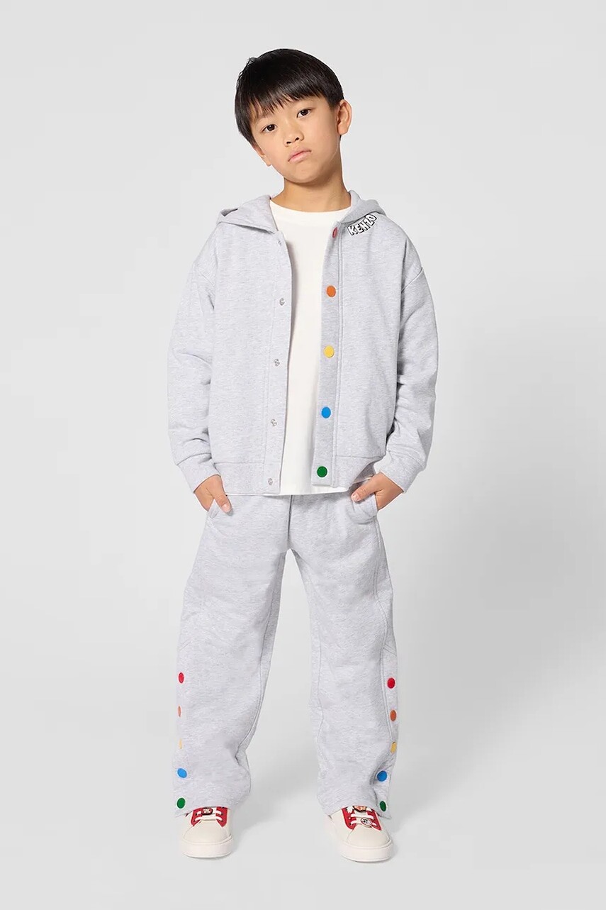 Kenzo mikina na zips s kapucňou detská bavlnená