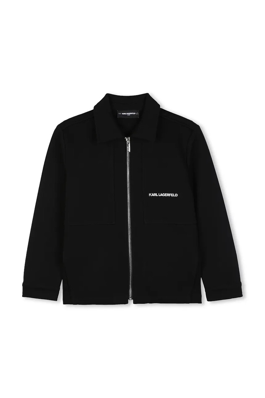 Karl Lagerfeld mikina na zips detská s bavlnou