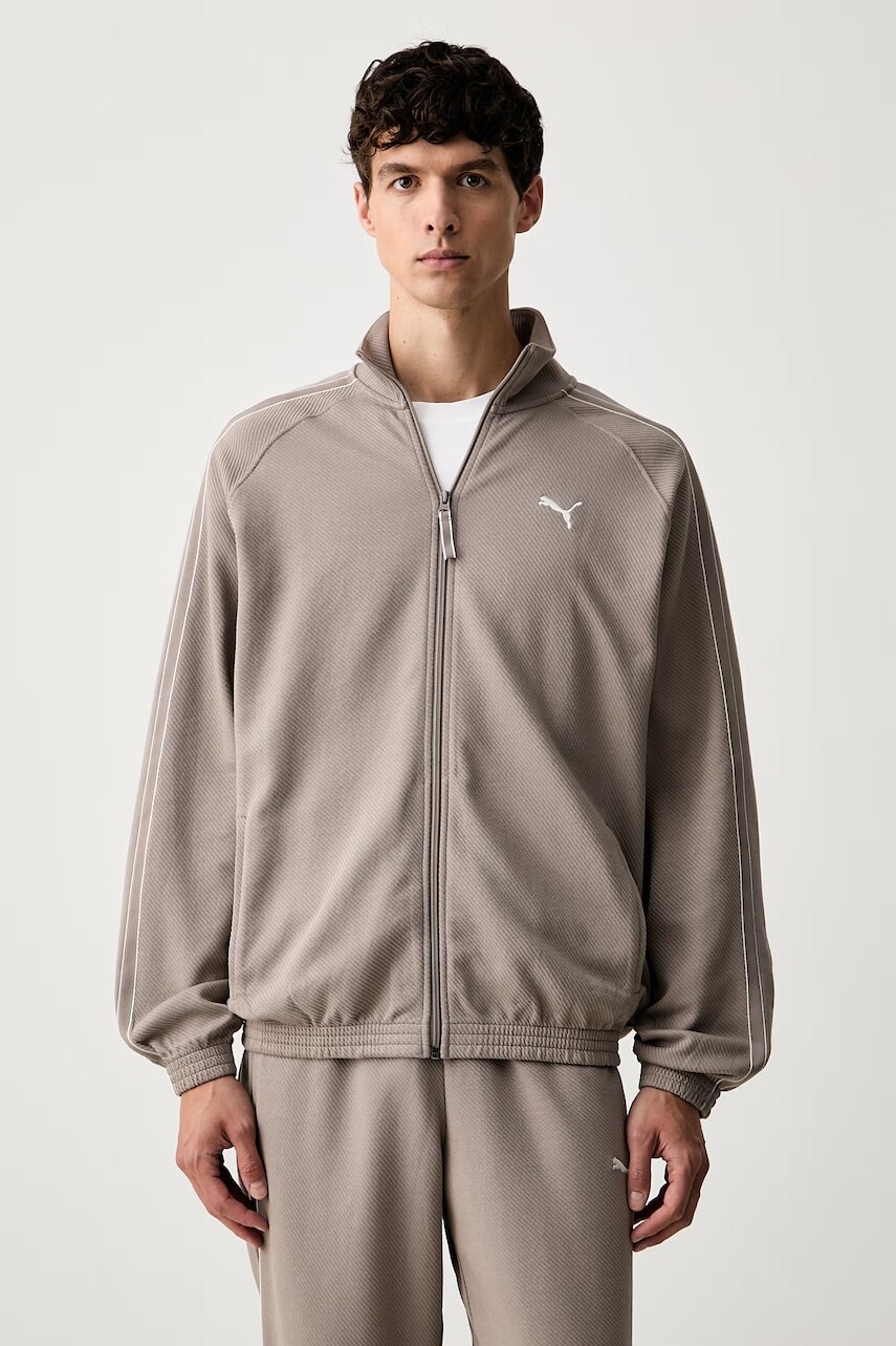 Puma mikina na zips pánska s bavlnou CLASS