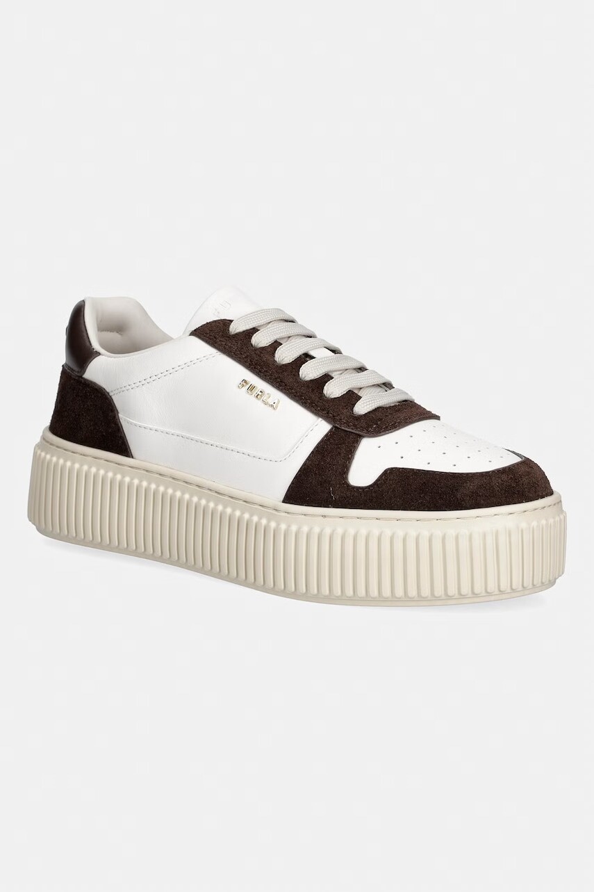 Furla Sky Lace-Up sneakers dámske kožené