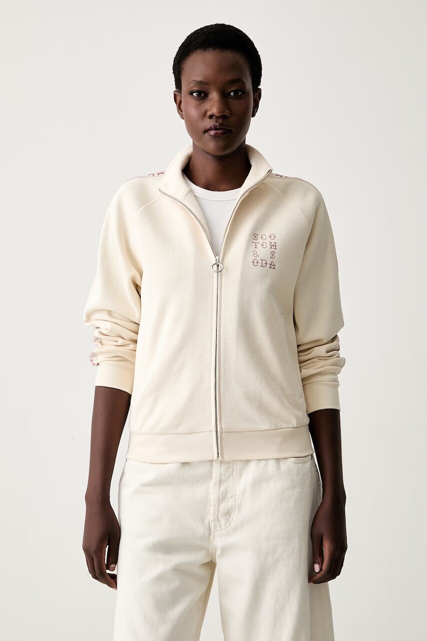 Scotch & Soda mikina na zips dámska s bavlnou