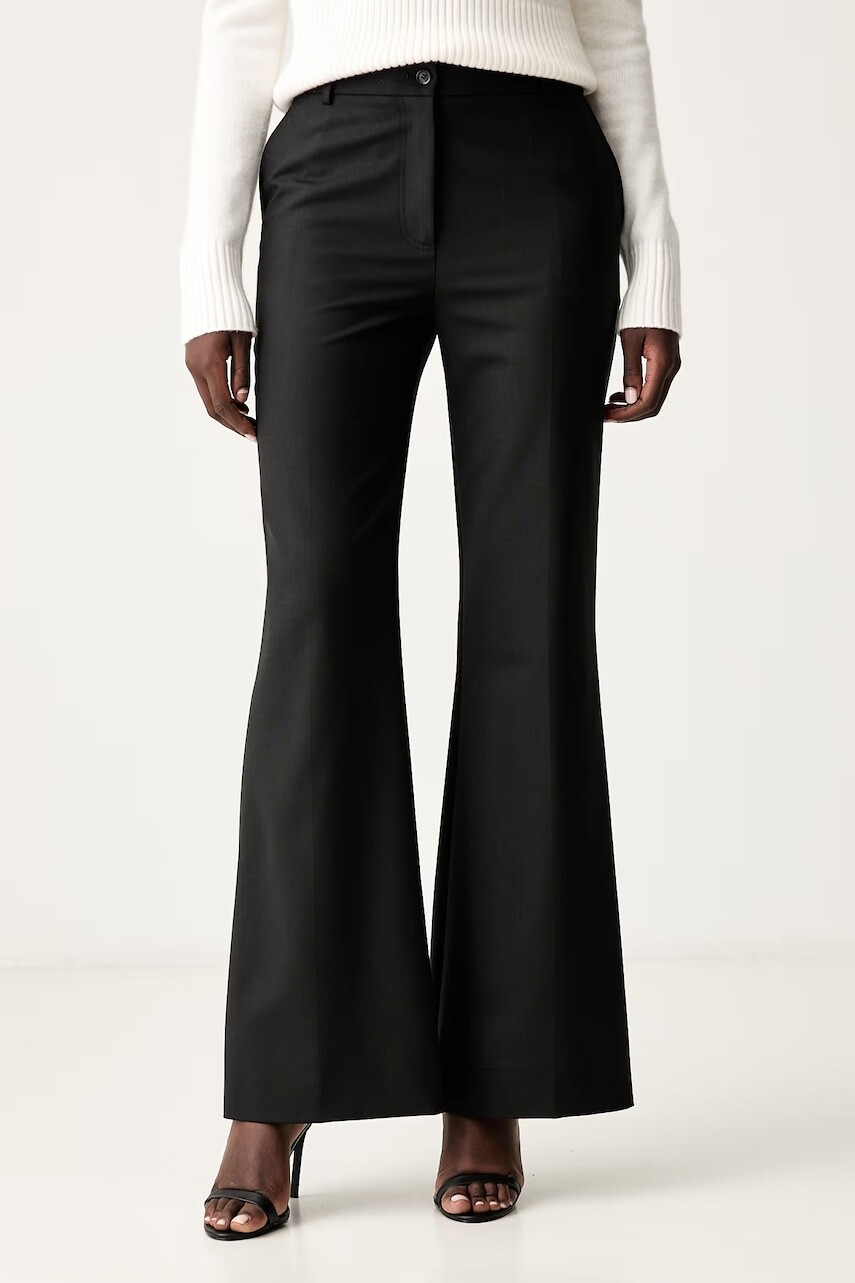 Pinko nohavice wide leg dámske s vlnou