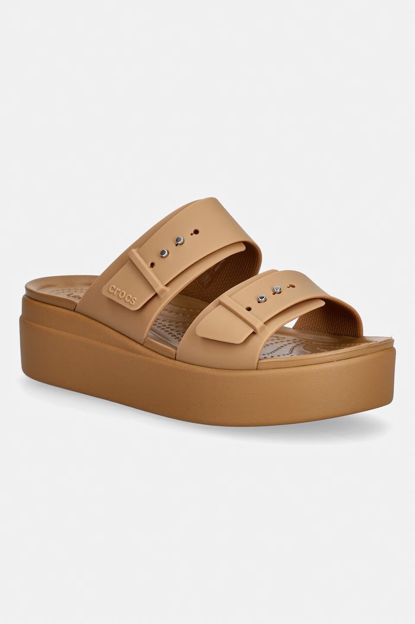 Crocs šľapky na platforme dámske Brooklyn