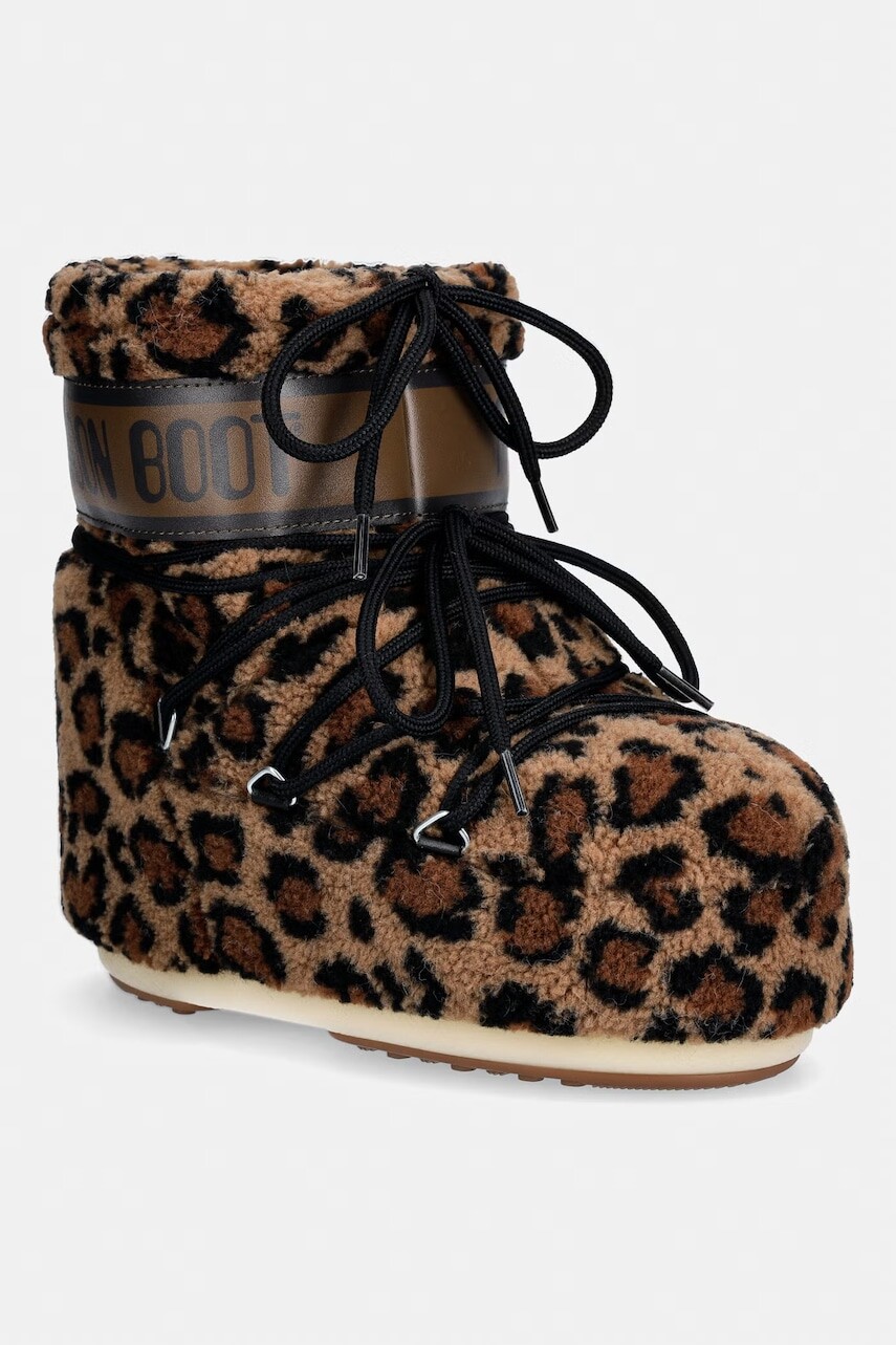 Moon Boot MB ICON LOW FLEECE LEOPARD snehule dámske