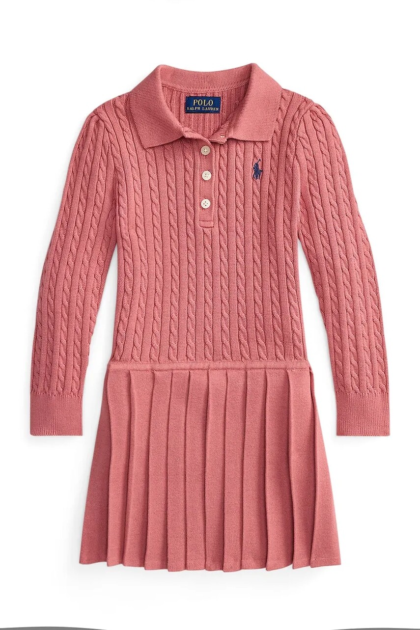 Polo Ralph Lauren skladané šaty bavlnené