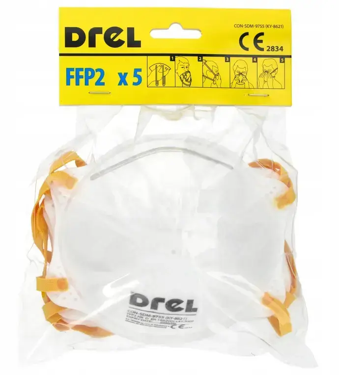 Filtračná polomaska ​​triedy FFP2, 5 ks.