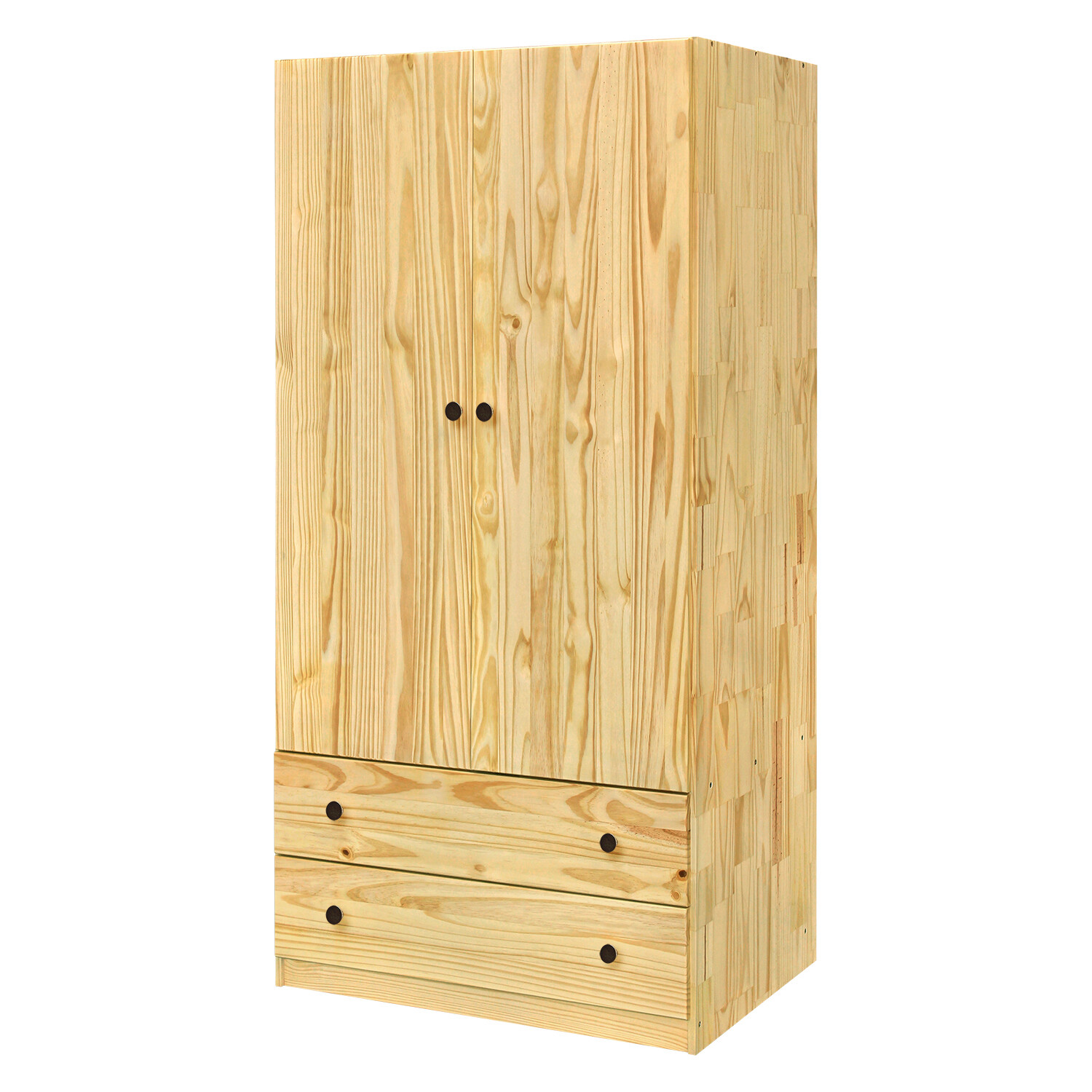 Skriňa s 2 zásuvkami 865K lak, kovové úchytky