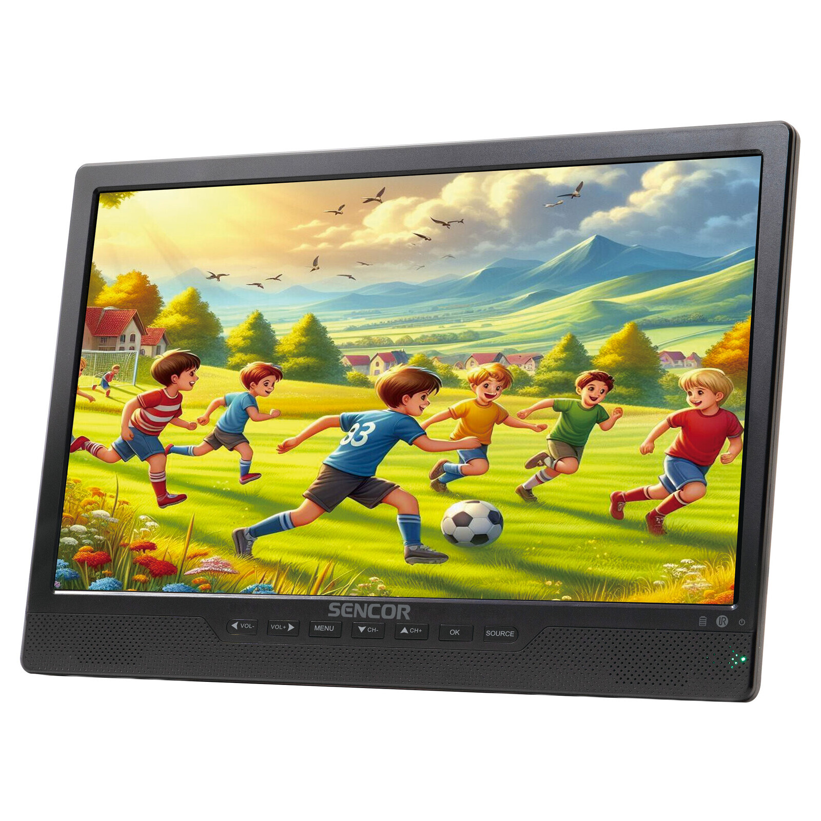 Sencor SPV 8140T Prenosný televízor Vstavané stereo reproduktory 2×2 W, Dolby Digital, USB (prehrávanie médií, nahrávanie) Viacjazyčné OSD,