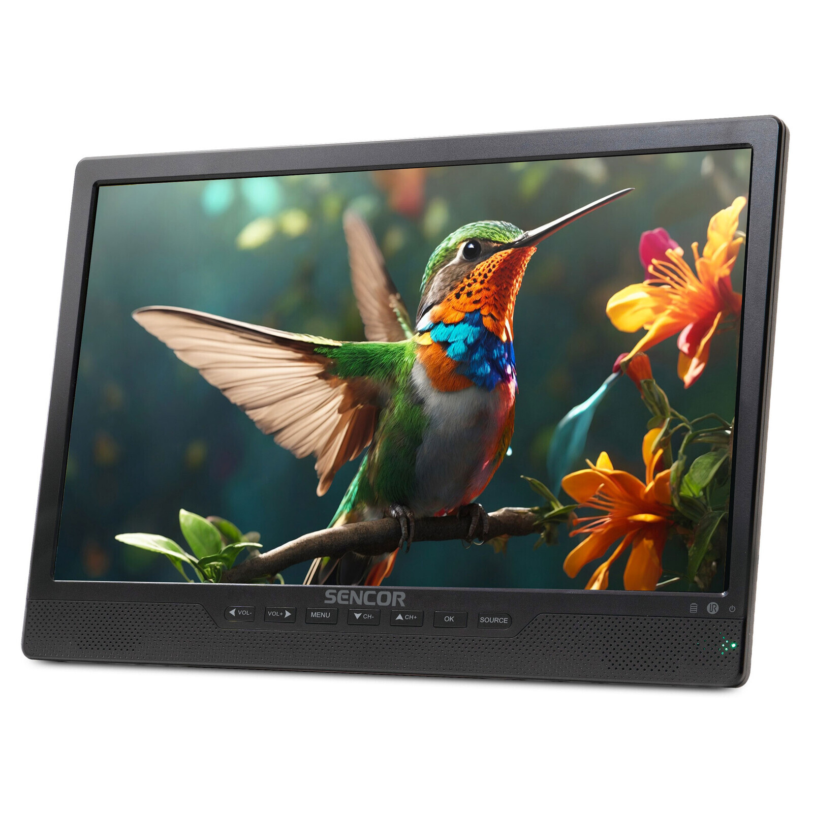 Sencor SPV 8100T Prenosný televízor Vstavané stereo reproduktory 2×2 W, Dolby Digital, USB (prehrávanie médií, nahrávanie) Viacjazyčné OSD,