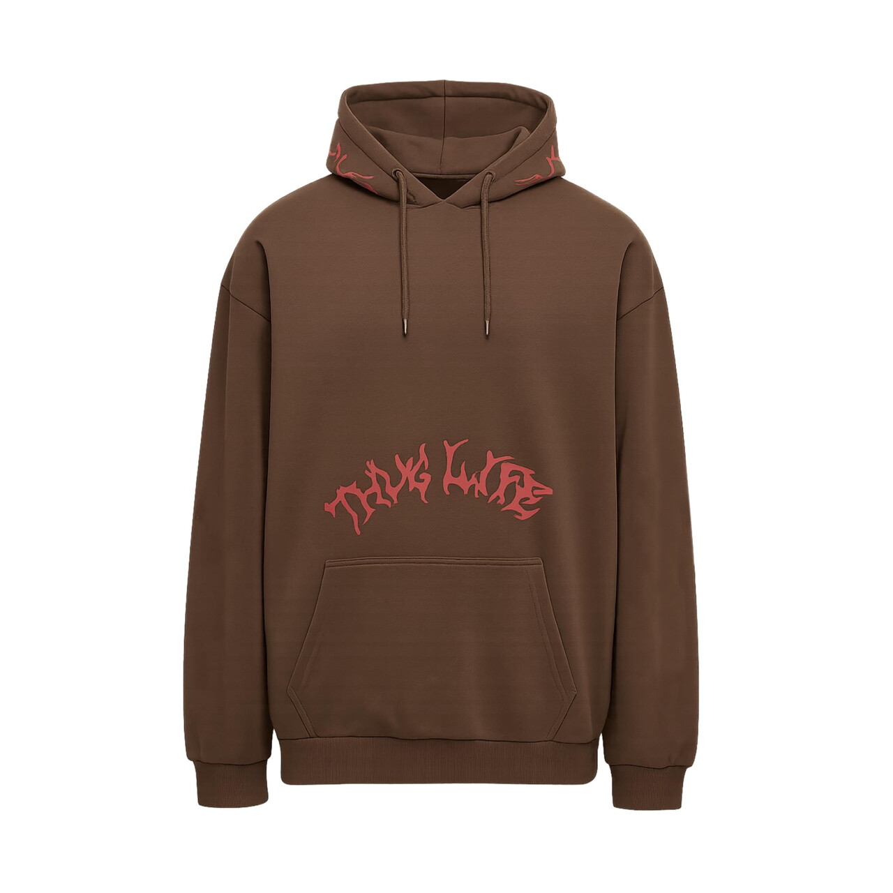 Mikina s kapucňou Thug Life Ink Hoodies - hnedá, XL
