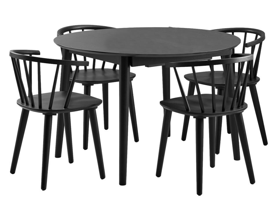 Jídelní set Montreux pro 4 osoby černý