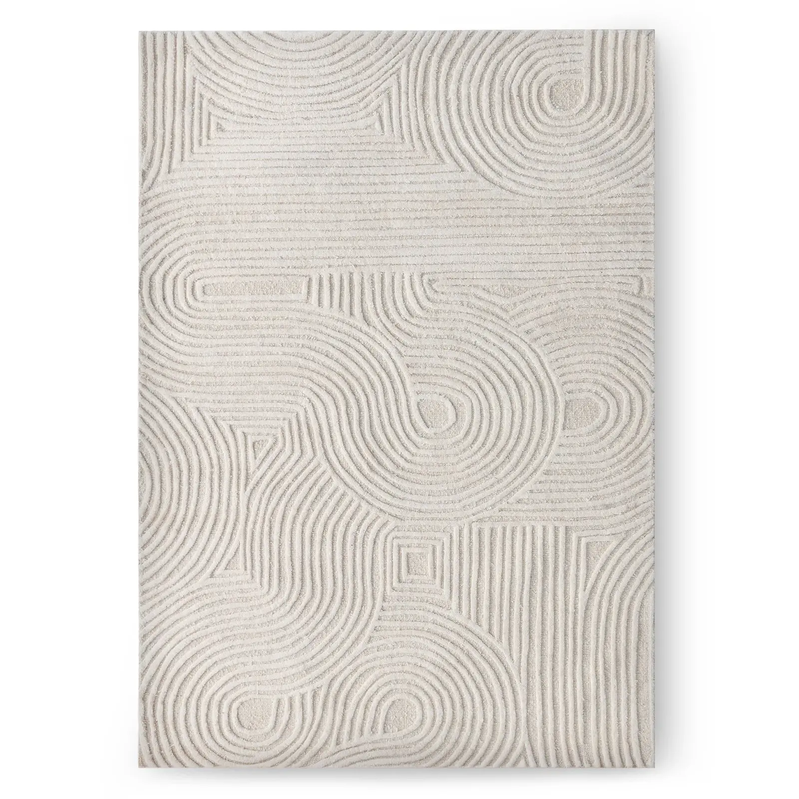 Vlněný obdélníkový koberec Kivi 120x180 cm krémový
