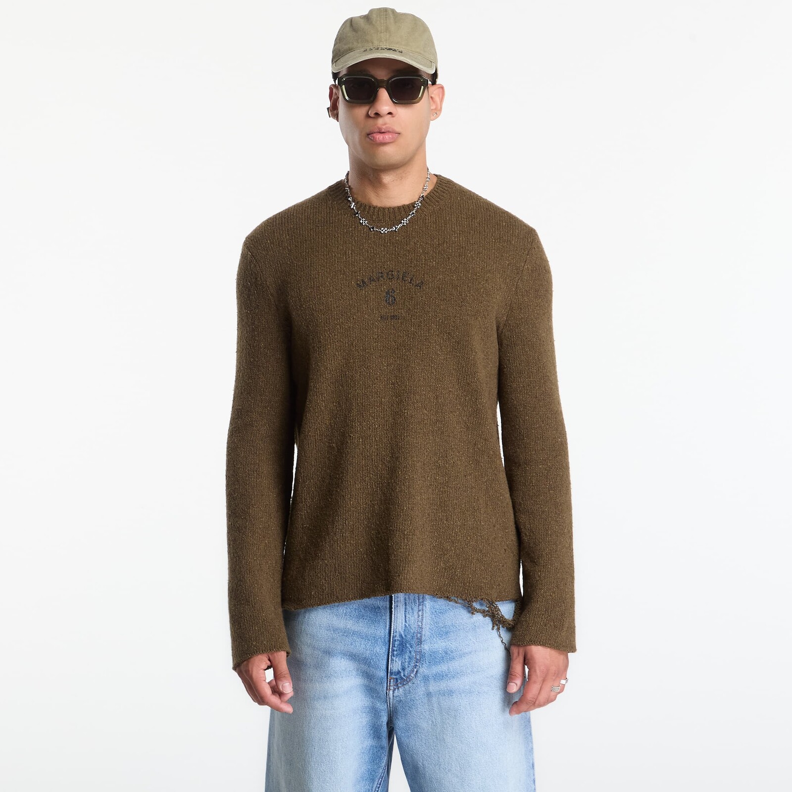 Sveter MM6 Crewneck Khaki/ Black Print XL