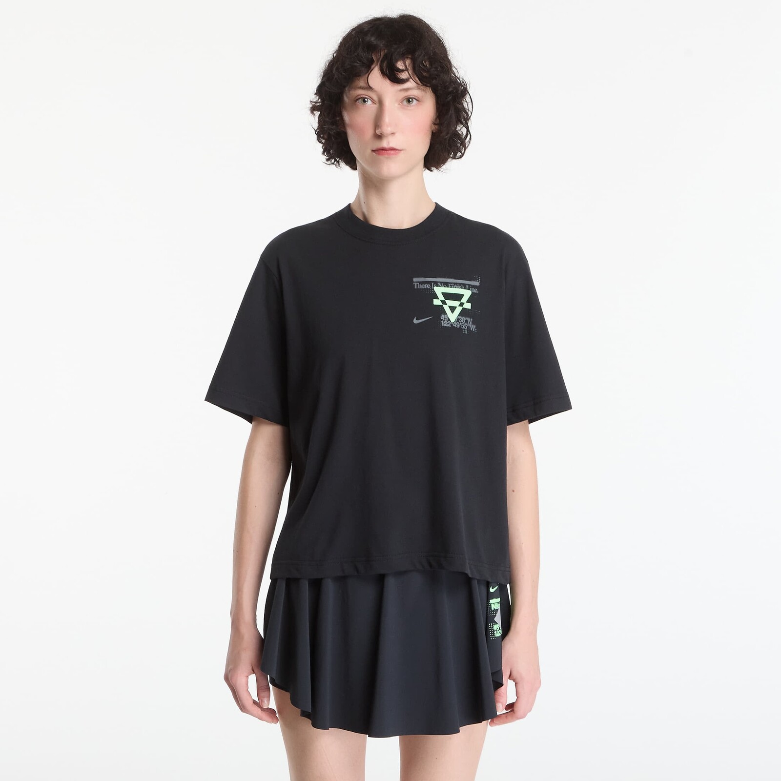 Tričko Nike Swift Women's Dri-FIT Running T-Shirt Black/ No/ Illusion Green XS