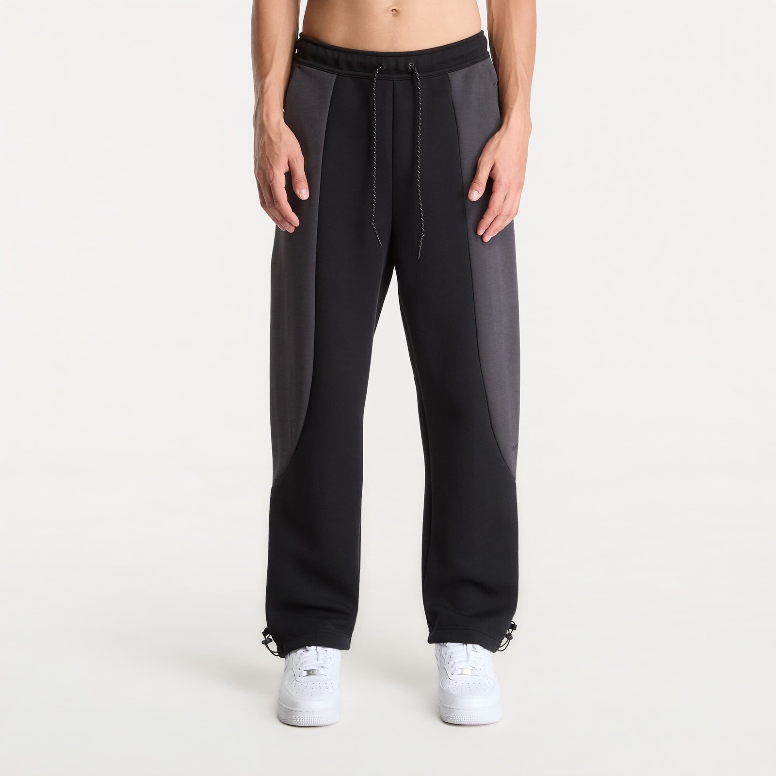 Tepláky Nike Tech Men's Color-Block Open-Hem Fleece Pants Black/ Anthracite/ Black XXL