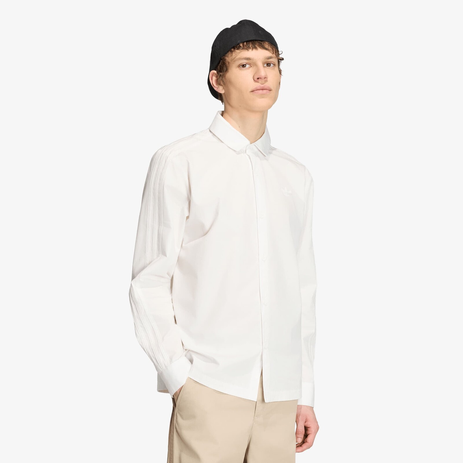 Košeľa adidas 3 Stripes Button Up Shirt Cloud White S