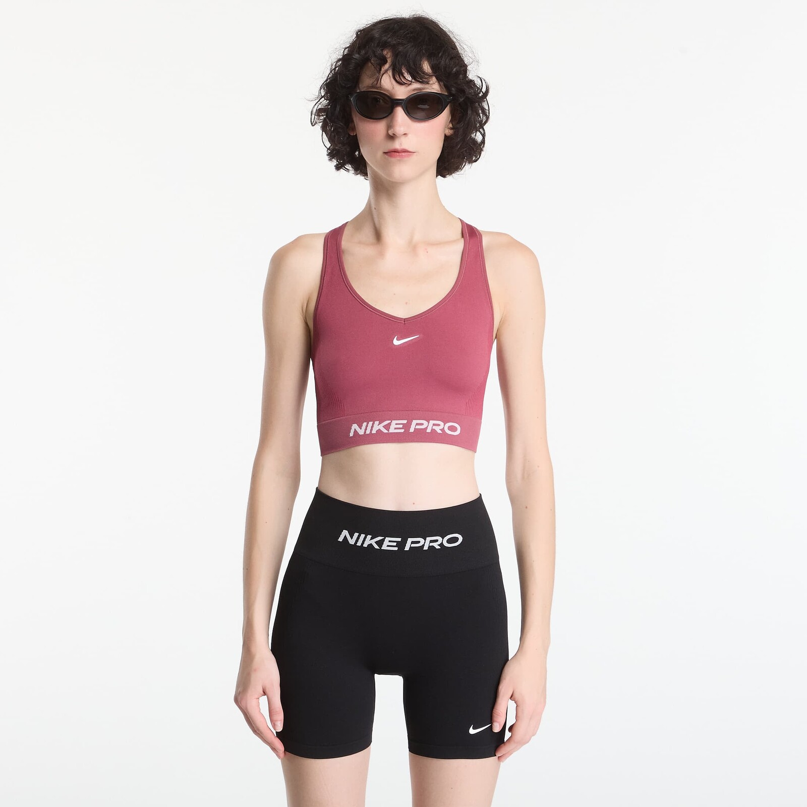 Podprsenka Nike Pro Seamless Women's Dri-FIT Tank Top Pink Smoke/ White S